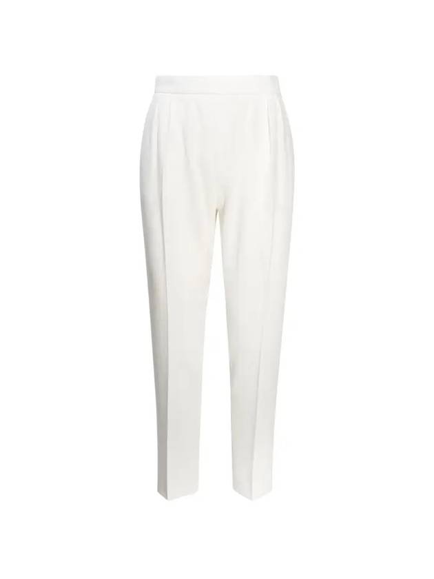 Women's High Waist Slim Fit Pants White - MAX MARA - BALAAN 1