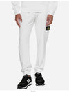 Waffen Patch Cotton Fleece Track Pants White - STONE ISLAND - BALAAN 3