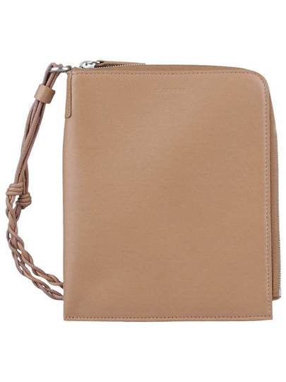 Strap Tangle Calfskin Leather Passport Wallet Beige - JIL SANDER - BALAAN 2