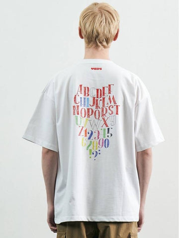 Y ALPHABET SHORT SLEEVE T SHIRT WHITE2 - YCW - BALAAN 1