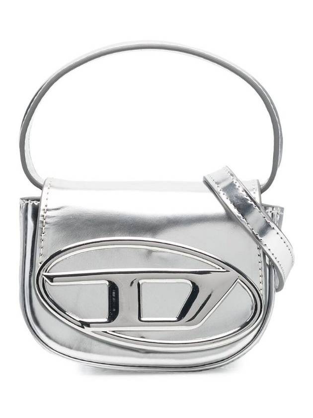 1DR Compact Mirrored Leather Shoulder Bag Silver - DIESEL - BALAAN 2