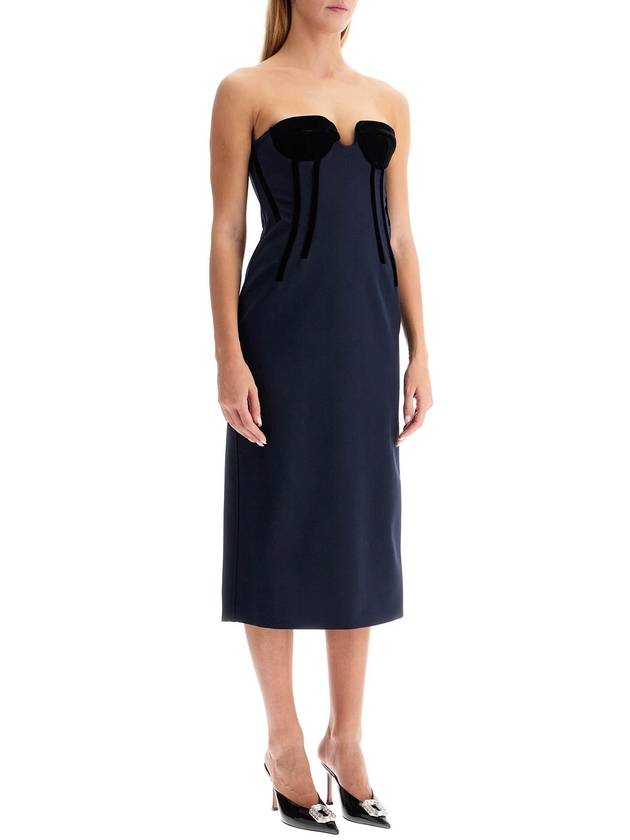 velvet detailed bustier dress with nine - MAX MARA SPORTMAX - BALAAN 2