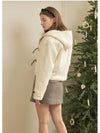 Women's Ender Toggle Short Double Coat Cream - MICANE - BALAAN 5