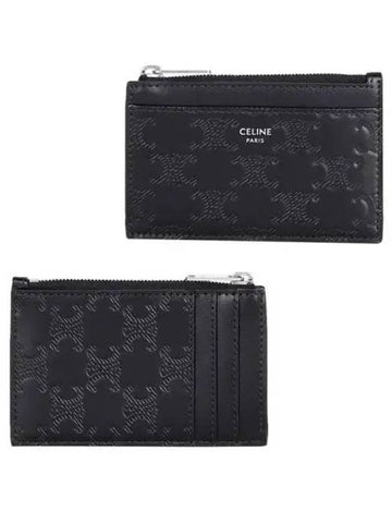 Triope embossed zipper men s card wallet 270933 - CELINE - BALAAN 1