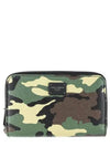 Camouflage Print Zipper Half Wallet Green - DOLCE&GABBANA - BALAAN 2