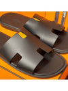 Men's Izmir Sandals Calfskin Classic Black - HERMES - BALAAN 4