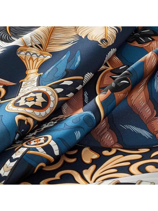 Harnais De Coeur Silk 90 Scarf Marine - HERMES - BALAAN 4