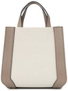 V Logo Signature Leather Tote Bag Grey - VALENTINO - BALAAN 5