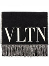 VLTN Logo Reversible Muffler Black - VALENTINO - BALAAN 1