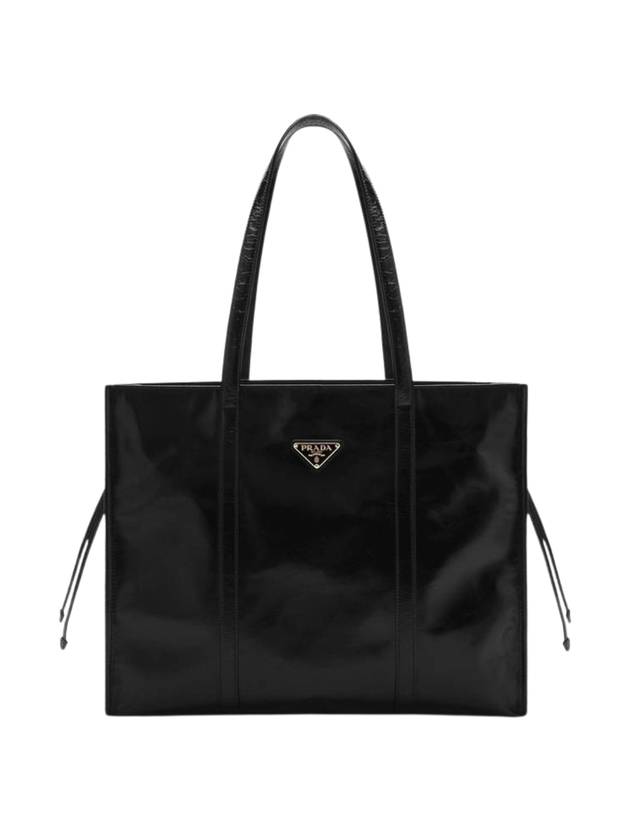 Large Leather Tote Bag Black - PRADA - BALAAN 1