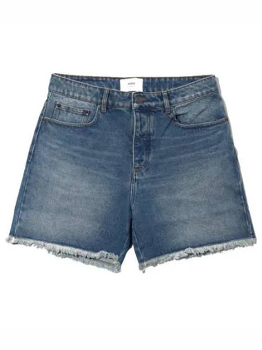 Straight fit denim short pants - AMI - BALAAN 1