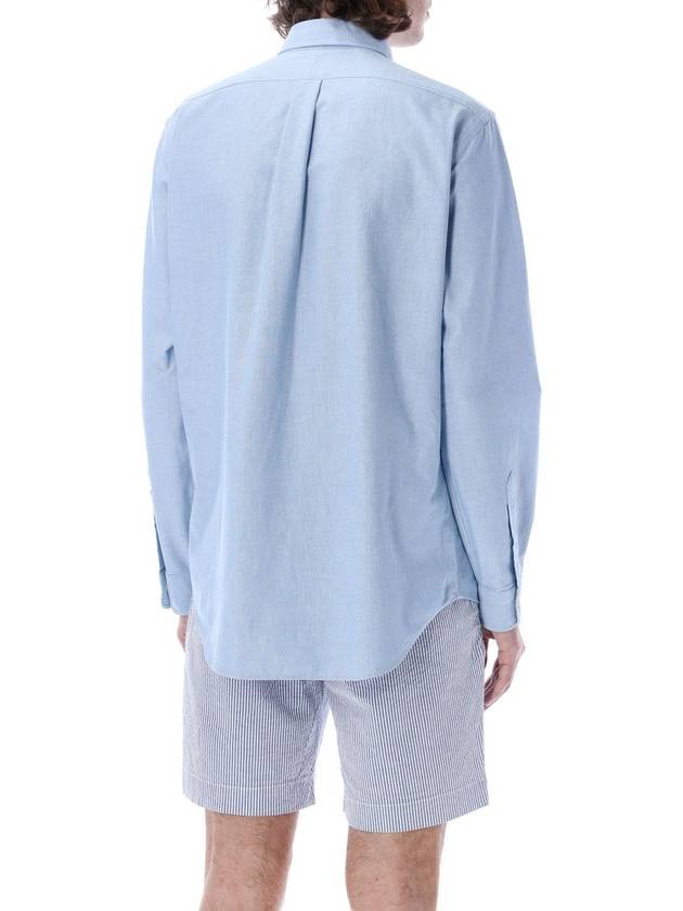 Embroidery Pony Oxford Long Sleeve Shirt Blue - POLO RALPH LAUREN - BALAAN 3