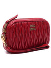 Matelasse Nappa Leather Pouch Bag Red - MIU MIU - BALAAN 4