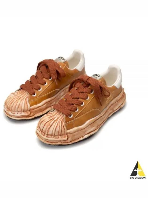 Blakey OG Sole Leather Low Top Sneakers Brown - MIHARA YASUHIRO - BALAAN 2