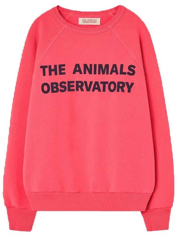 Kids Logo Printing Sweatshirt Pink S24156 277BG - THE ANIMALS OBSERVATORY - BALAAN 1