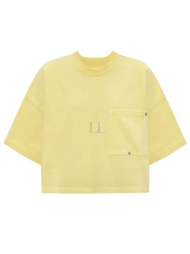 Crew Neck Pocket Short Sleeve T-Shirt Yellow - BOTTEGA VENETA - BALAAN 2