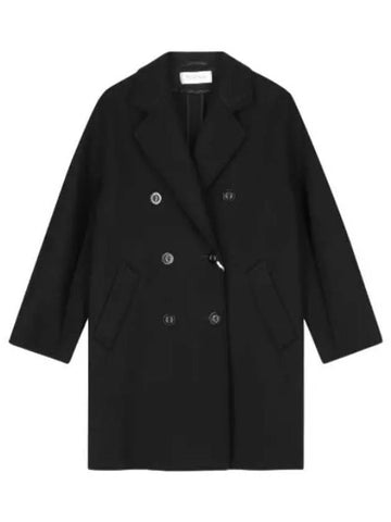 pedone wool coat black - MAX MARA - BALAAN 1