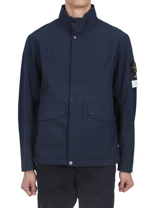 Logo Light Soft Shell Jacket Navy - STONE ISLAND - BALAAN 2