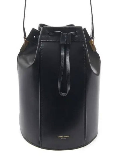 Talitha Medium Leather Bucket Bag Black - SAINT LAURENT - BALAAN 2