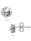 Crown Stud Earrings Silver - PANDORA - BALAAN 4