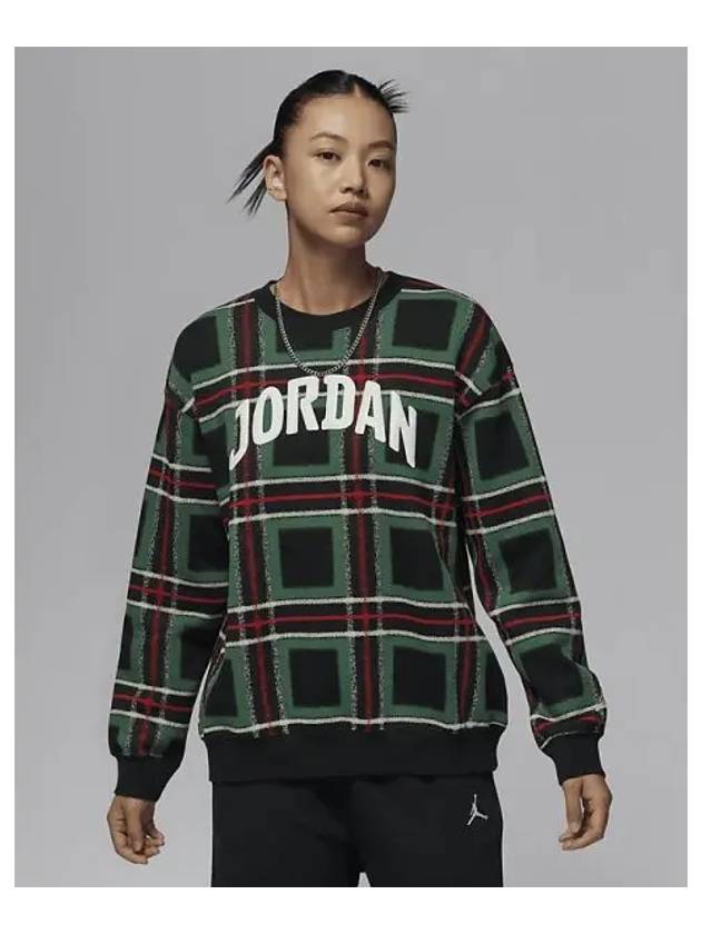 Jordan Brooklyn Fleece Women s Graphic Crewneck Sweatshirt Goji Green HM5499 341 735627 - NIKE - BALAAN 1