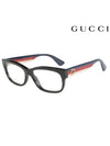 Eyewear Women's Side Logo Square Rim Glasses Black - GUCCI - BALAAN.