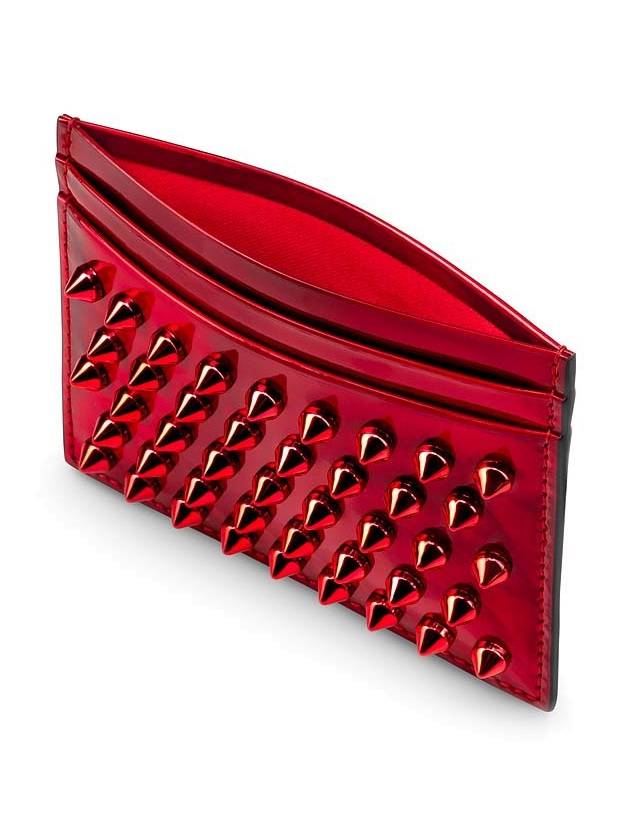 Chios Spike Card Wallet Red - CHRISTIAN LOUBOUTIN - BALAAN 4