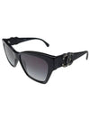 Eyewear Logo Square Sunglasses Black - CHANEL - BALAAN.