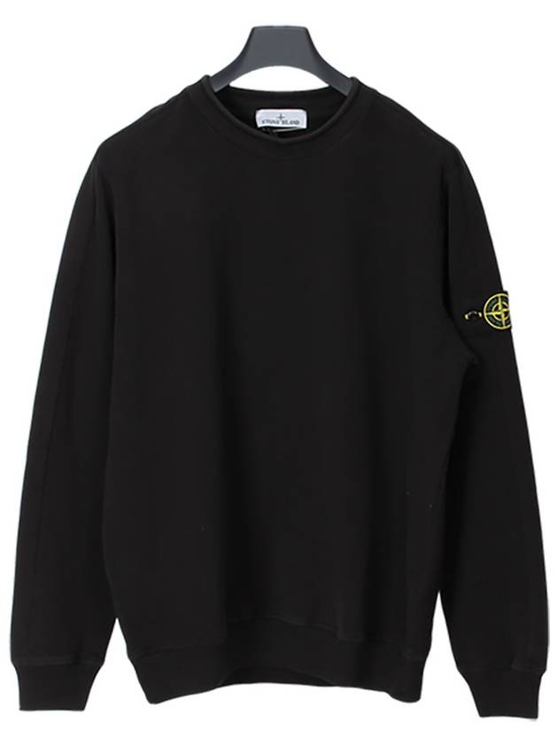 Stretch Cotton Fleece Mock Turtleneck Sweatshirt Black - STONE ISLAND - BALAAN 2