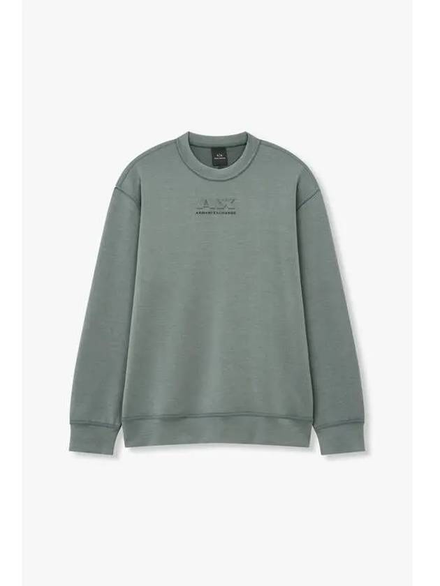 Men s Embossed Logo Soft Sweatshirt Dark Green - ARMANI EXCHANGE - BALAAN 1