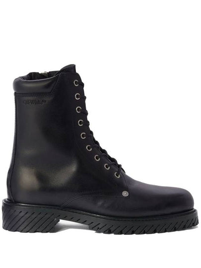 BLACK LEATHER BOOTS OMID025F23LEA0011010 - OFF WHITE - BALAAN 2