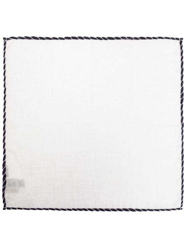 Eleventy Linen Pocket Square, Men's, White - ELEVENTY MILANO - BALAAN 1