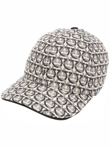 Gancini Logo Patch Ball Cap Beige - SALVATORE FERRAGAMO - BALAAN 1