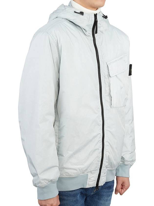 Wappen Patch Nylon Crinklips Hooded Jacket Light Grey - STONE ISLAND - BALAAN 5