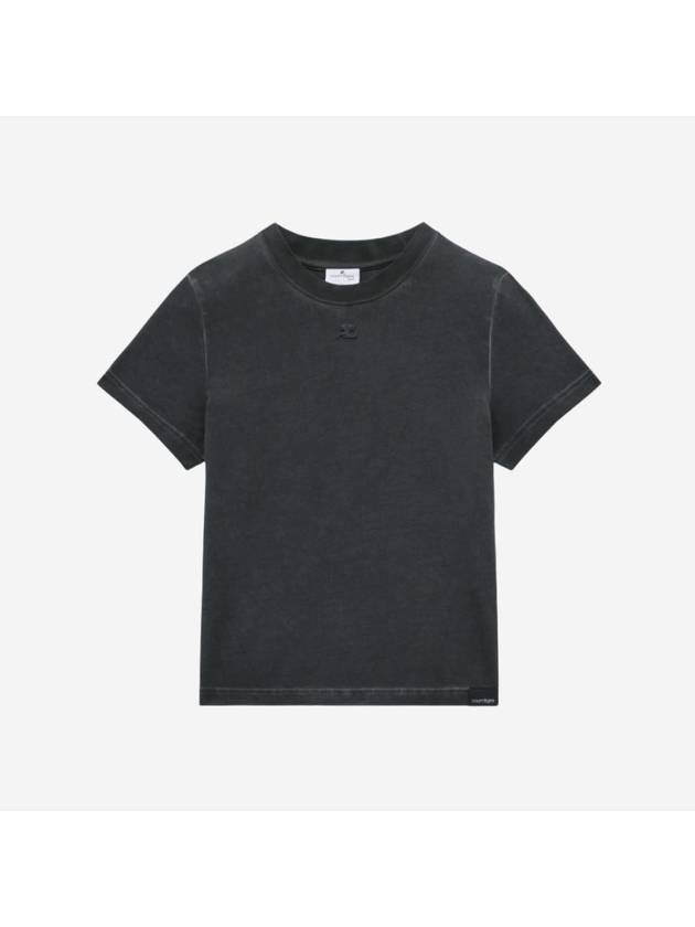 Logo Crew Neck Short Sleeve T-Shirt Grey - COURREGES - BALAAN 2