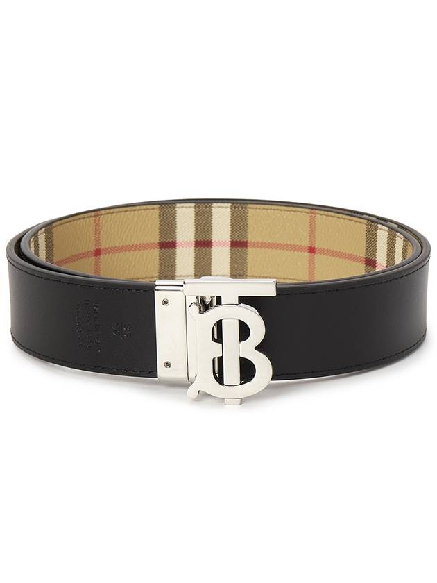 Monogram Motif Vintage Check Reversible Belt Archive Beige - BURBERRY - BALAAN 3