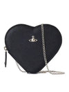 58010001W S000B N402 Vegan Biogreen Saffiano Heart Chain Cross Bag - VIVIENNE WESTWOOD - BALAAN 1