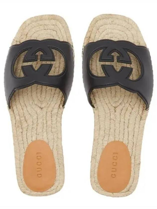 Interlocking G cut-out slide sandals - GUCCI - BALAAN 2