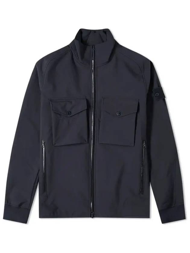 Ghost Piece Stretch Zip-Up Jacket Navy - STONE ISLAND - BALAAN 2