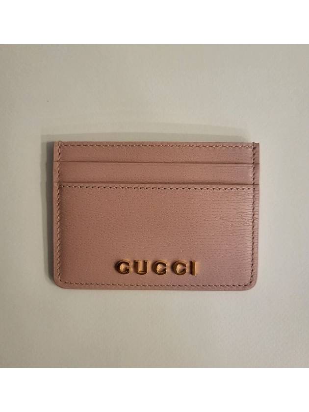 Logo Leather Card Wallet Pink - GUCCI - BALAAN 5