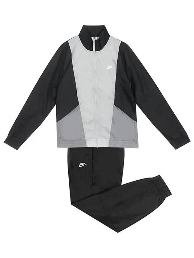 Club Woven Track Jacket Black Smoke Grey - NIKE - BALAAN 3