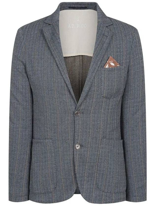 Men's Herringbone Jacket MMJAL5T18 709 - AT.P.CO - BALAAN 7