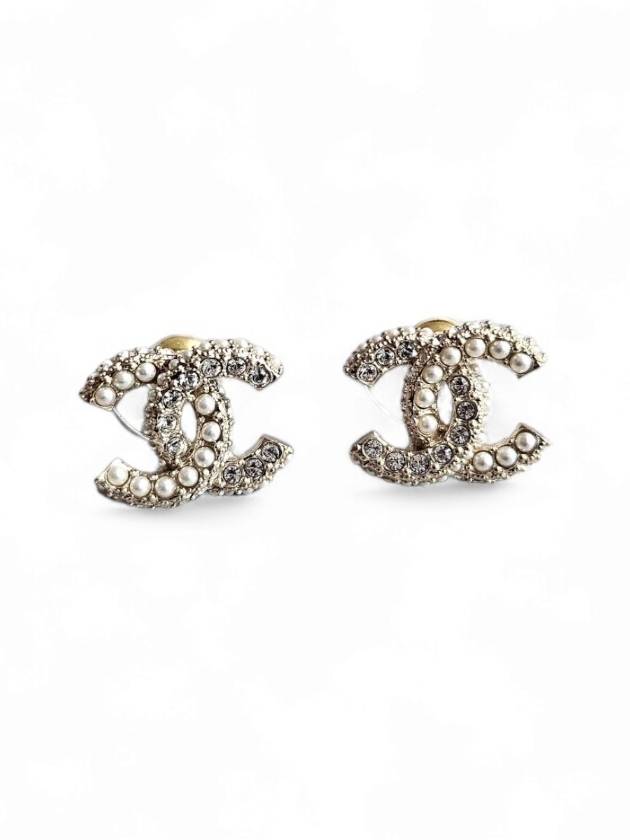 CC Logo Stone Pearl Earrings Gold - CHANEL - BALAAN 2