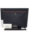 Women s A82552 Lambskin Classic COCO Gold Logo Large Clutch - CHANEL - BALAAN 10