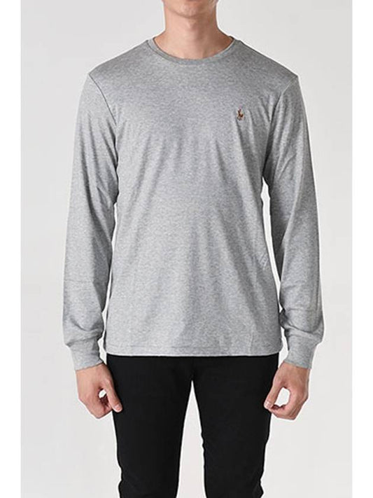 Polo 760121 Custom Sleep Fit Long Sleeve T Shirt Gray 710 004 - RALPH LAUREN - BALAAN 2