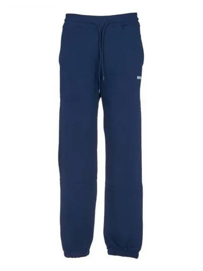 Micro Logo Cotton Track Pants Navy - MSGM - BALAAN 2