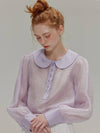 Round collar see-through blouse lavender - OPENING SUNSHINE - BALAAN 5