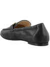 Women's Double T Leather Loafers Black - TOD'S - BALAAN 5