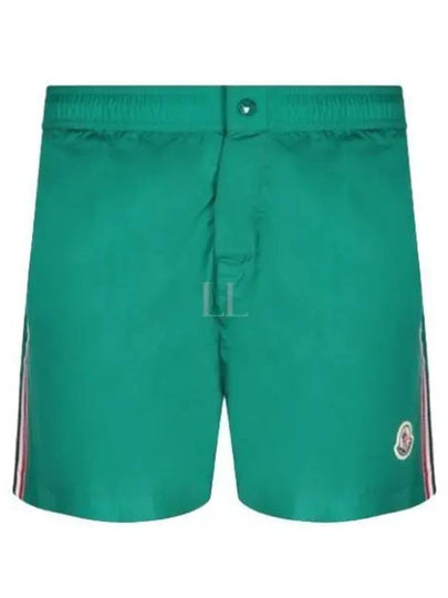 Logo Swim Shorts Emerald Green - MONCLER - BALAAN 2