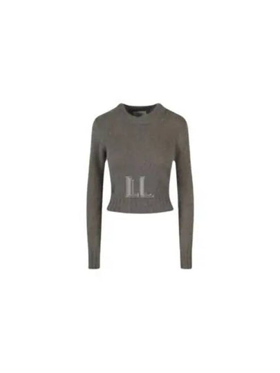 Brushed Round Neck Knit Top Grey - AMI - BALAAN 2